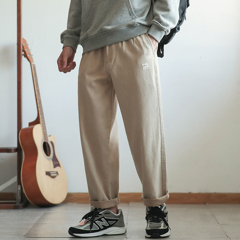 

New 2021 Men's Loose Straight Baggy Homme Wash Jeans Black/khaki/green Casual Pants High-quality Fabric Biker Denim Trousers Skwn, Army green