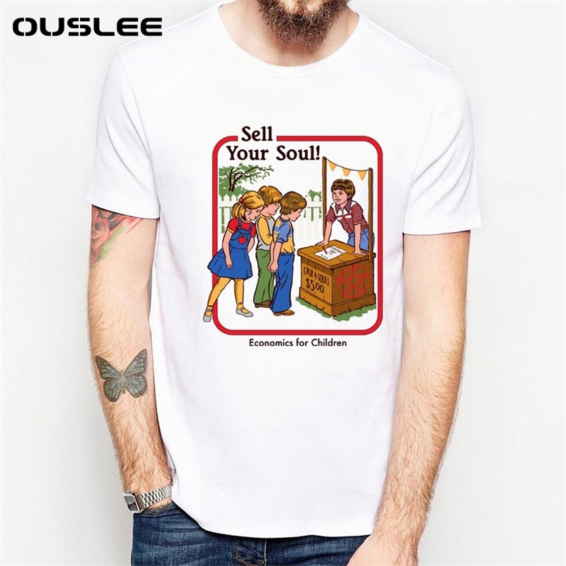 

OUSLEE Harajuku Demon T-shirt Men Evil Series Printed Tees Shirts Mens Tops White Short Sleeve Aesthetic T Shirt Streetwear 210721, 10
