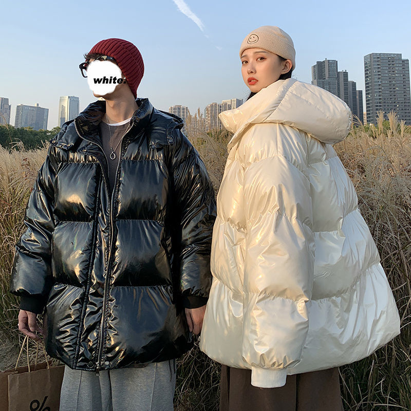

2021 New Winter Thicken Jacket Men's Parka Warm Fashion Casual Shiny Men Couple Short Coat Mens Clothes S-2xl O0bz, Black