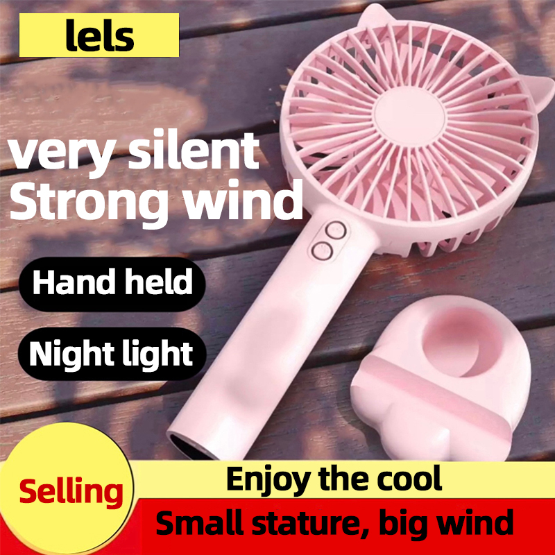 

LELS USB mini Portable small fan USB Rechargeable with base Desktop handheld fan for Home Office Outdoor