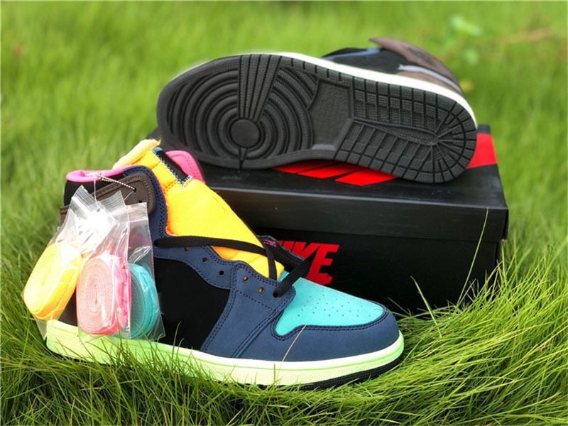 

Authentic 1 High OG Bio Hack Shoes For Men Suede Baroque Brown/Black-Laser Orange-Racer Pink Sneakers, Bubble wrap packaging