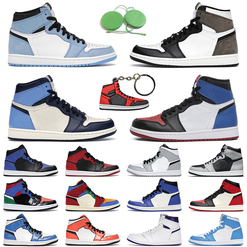 

1s Basketball Shoes men women Jumpman 1 Retro Top 3 University Blue Dark Mocha Turbo Green Twist mens trainer