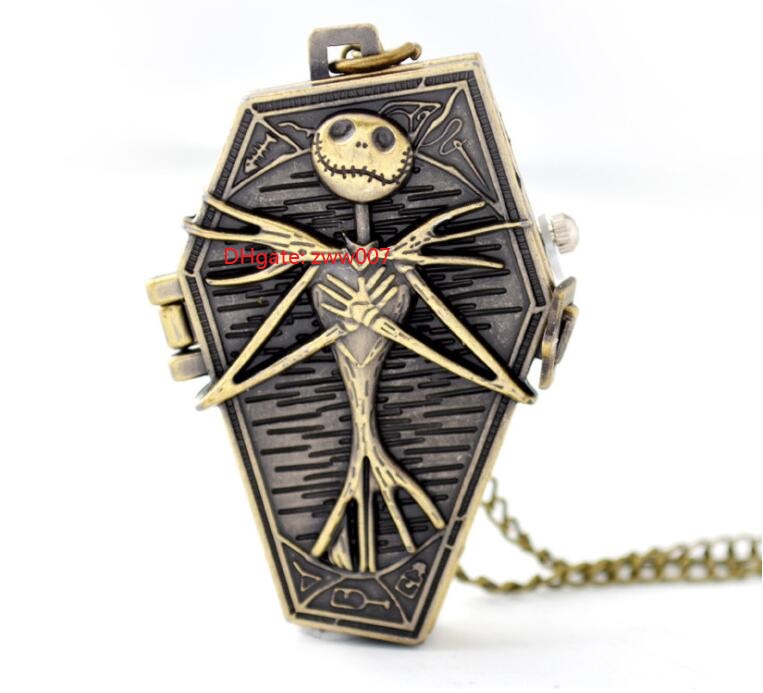 

Topselling Quartz Halloween Cartoon Pocket Watch Featured Pocket Watch Christmas Eve Green Ancient Large Pocket Watch, Slivery;golden