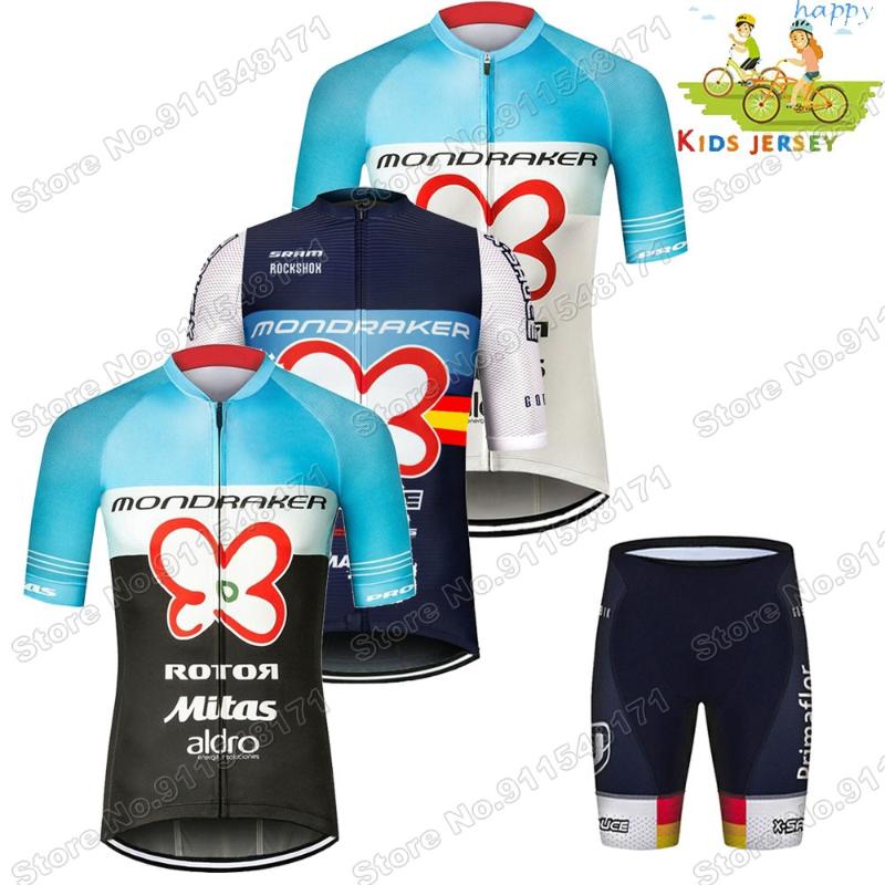 

Racing Sets Kids MONDRAKER Team 2021 Cycling Jersey Set Boys Girls Spain Maillot Clothing Children Road Bike Suit MTB Ropa Ciclismo