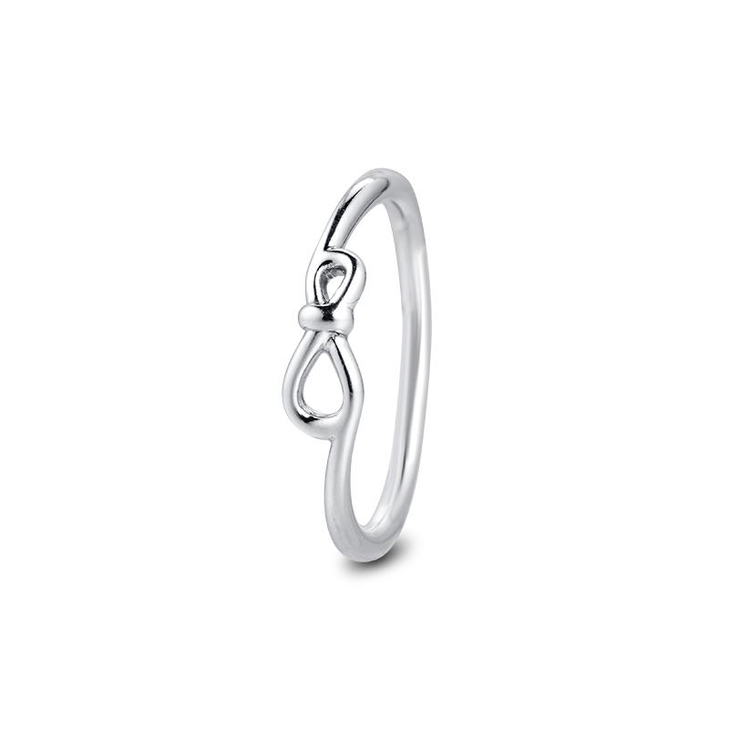 Cluster Rings Genuine 925 Sterling Silver Infinity Knot Ring Wedding Engagement For Women Jewelry Anillos Mujer-image-702992482