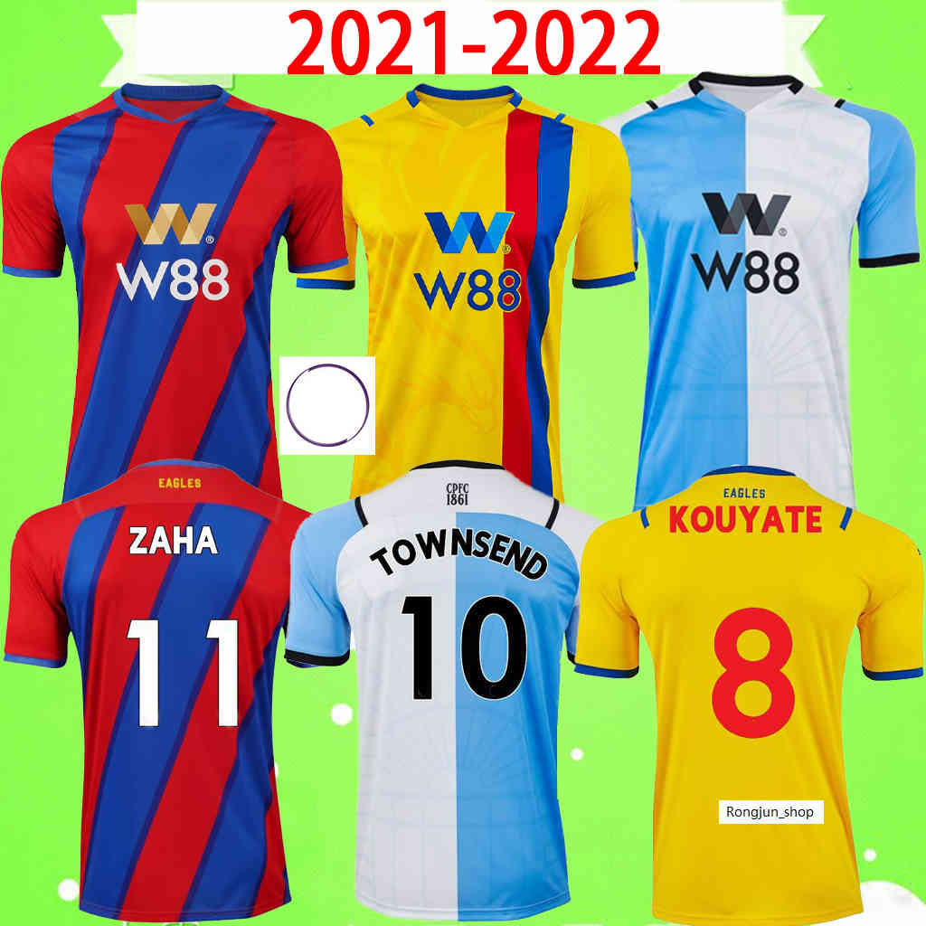 

21 22 CRYSTAL Soccer Jerseys home away third Zaha MILIVOJEVIC PALACE TOWNSEND SAKHO BENTEKE 2021 2022 VAN AANHOLT Football PalaceS YELLOW, Black;yellow