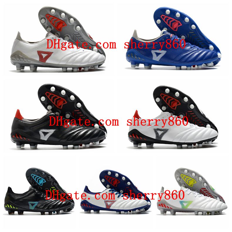 

2021 Men soccer shoes MORELIA NEO III PRO FG Cleats Football Boots Size 39-45 Black White, As picture 5