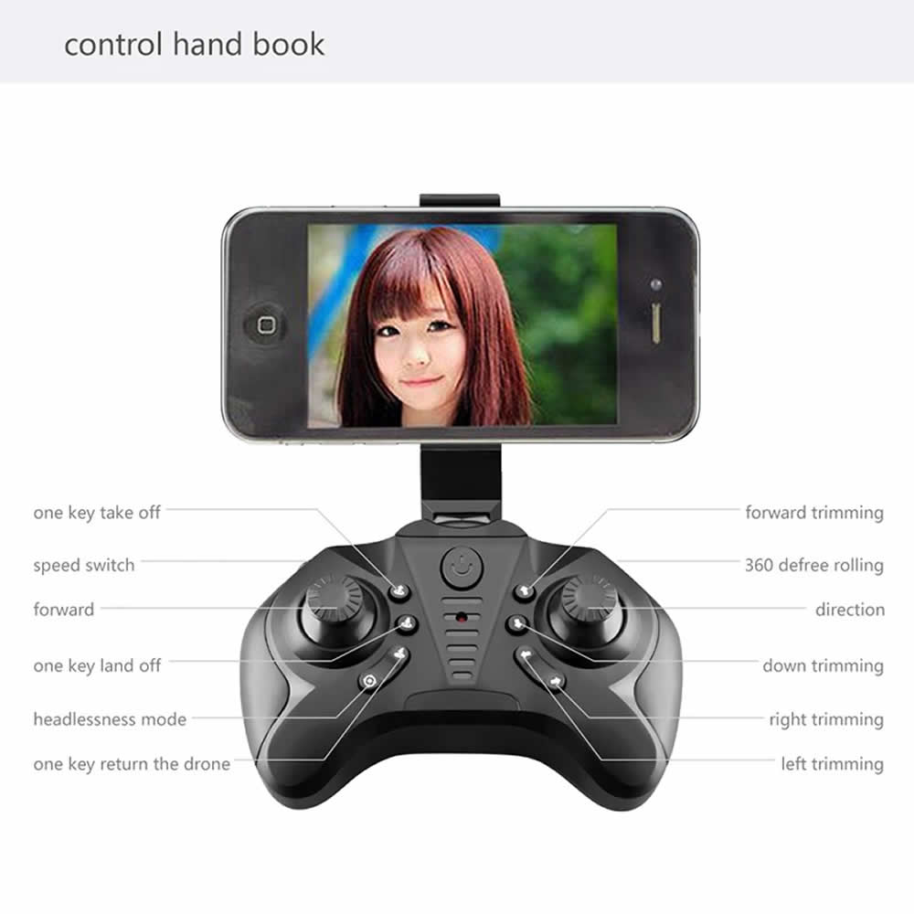 

RC Drone UAV Quadcopter WiFi FPV with 4K HD Camera Aerial Photography Helicopter Foldable LED Light Quality Global Toy JIMITU, No camera gray