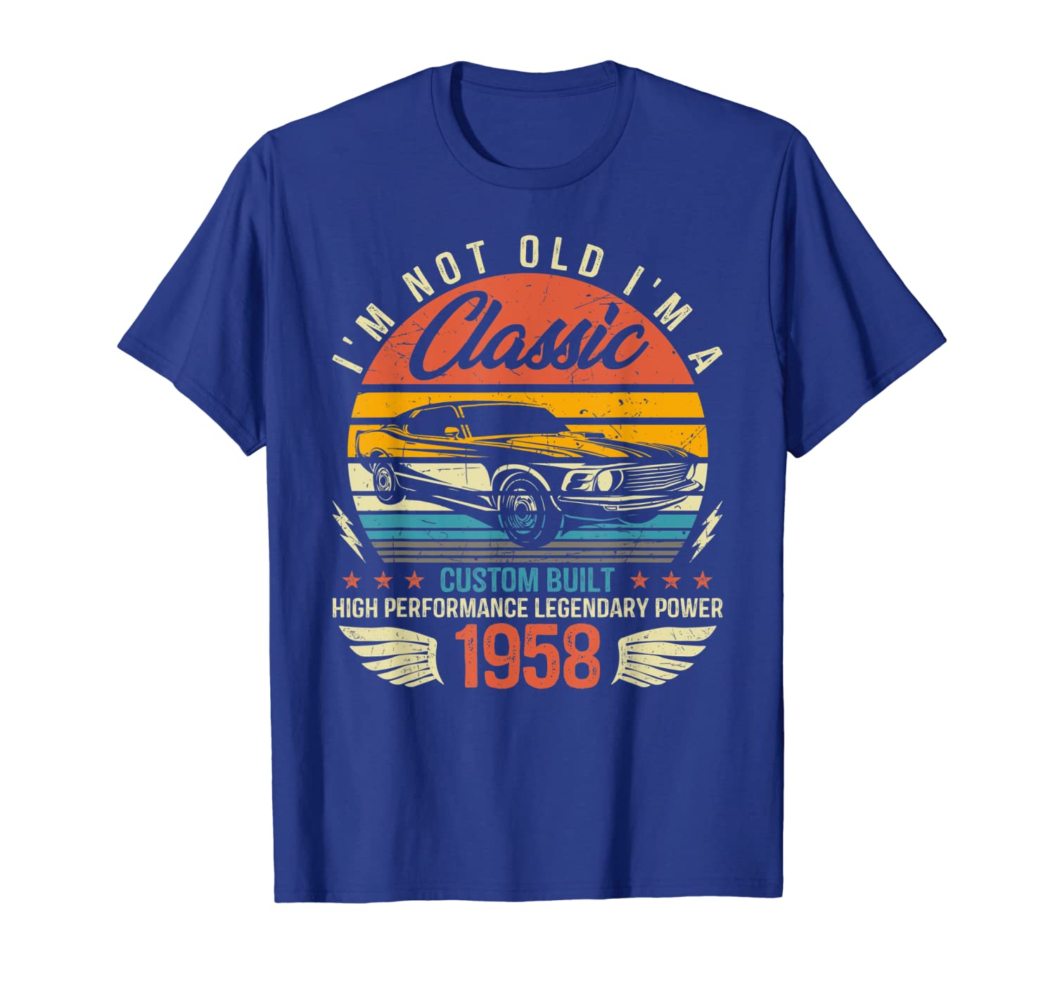 

I'm Not Old I'm A Classic Born 1958 61st Birthday gift shirt, White;black
