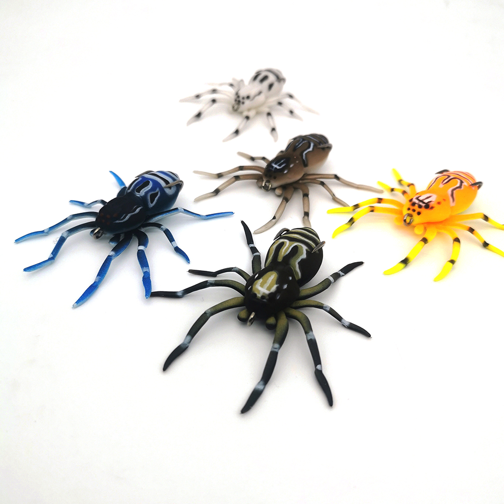 7cm 6g Phantom Spider Weedless Fishing Lures with Realistic Design Superbiat Carp Bass Treble Hooks Artificial Pesca Soft Silicone Baits-image-721529088