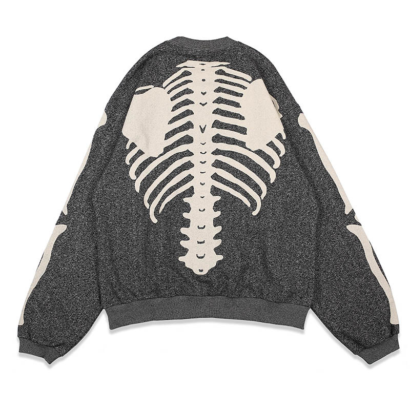 

2021 New Harajuku Crnio Padro Coisas Estranhas Hoodies Homem e Mulher o Pescoo Solto Streetwear Moletom Oversize Casual Com Capuz Nlze, Gray