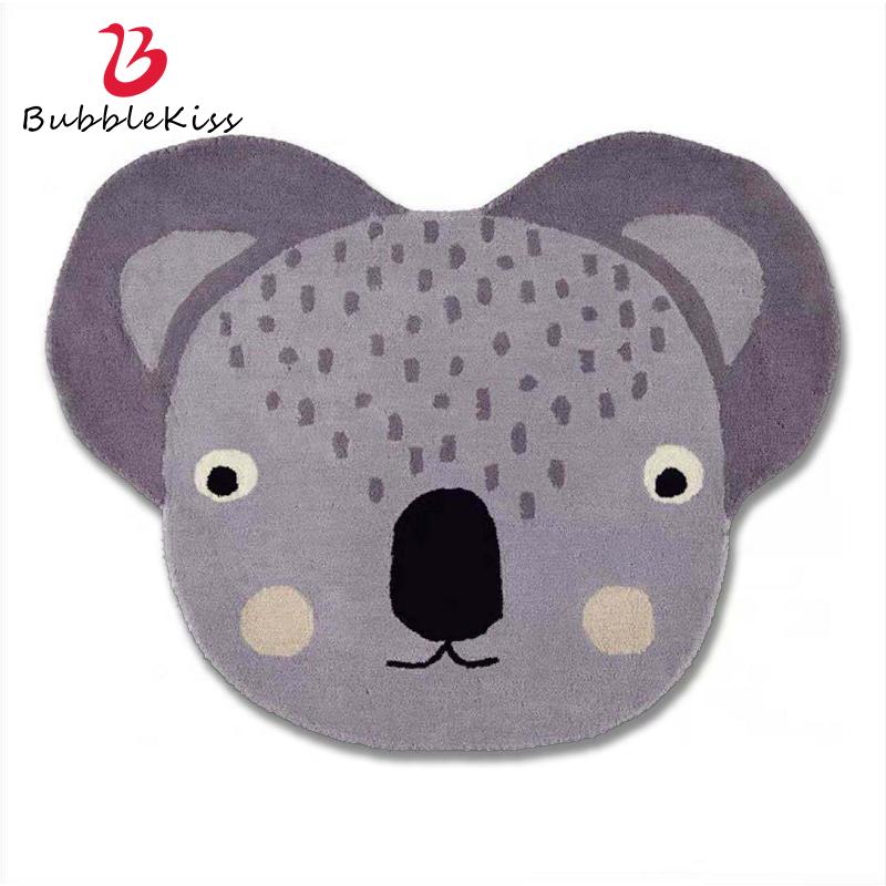 

Carpets Bubble Kiss Shaped Carpet Cute Koala Pattern Floor Mat Creativity Kids Room Area Rugs Soft Home Hallway Decoration Foot Pad