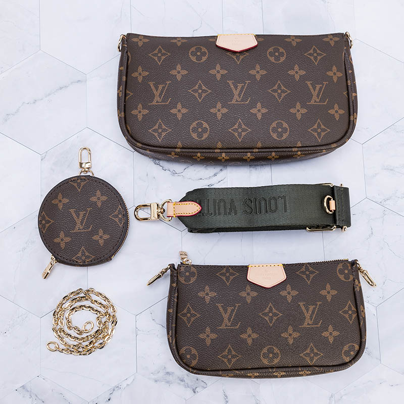 

Louis Vutton Bag Top Quality 3pcs set Women Shoulder Messenger Chain Strap Cross Body Ladies Lv Bags Totes With Box, Color 6