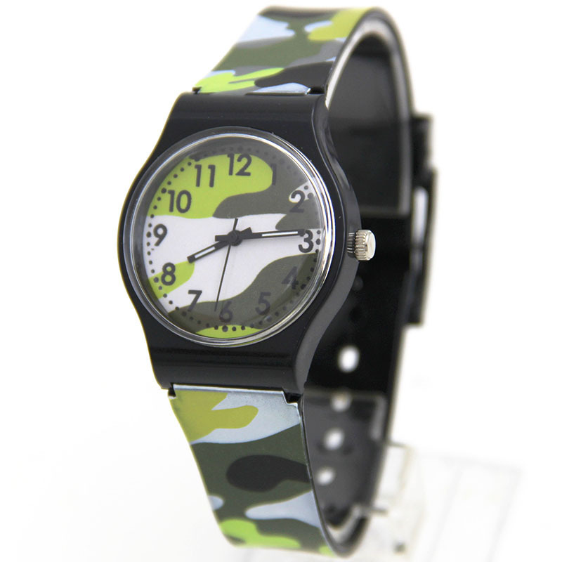 

Navy Blue Military Camouflage Children Silicone Watch Cartoon Quartz Kids Watches Boys Gift Relogio Watch for Children, Brown