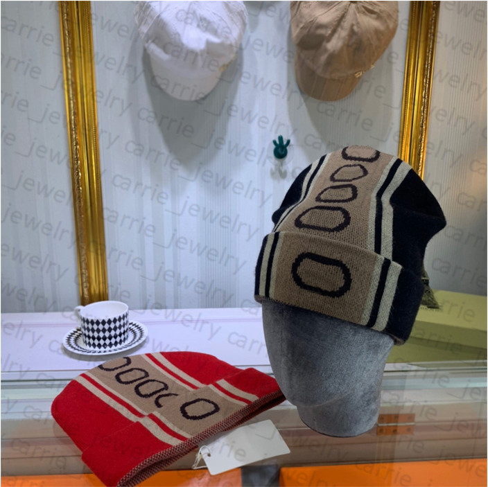 

Designer Skull Caps Beanie Hat Fashion Knitted Cap Letter Design for Man Woman Comfortable Breathe 2 Color High Quality, C1