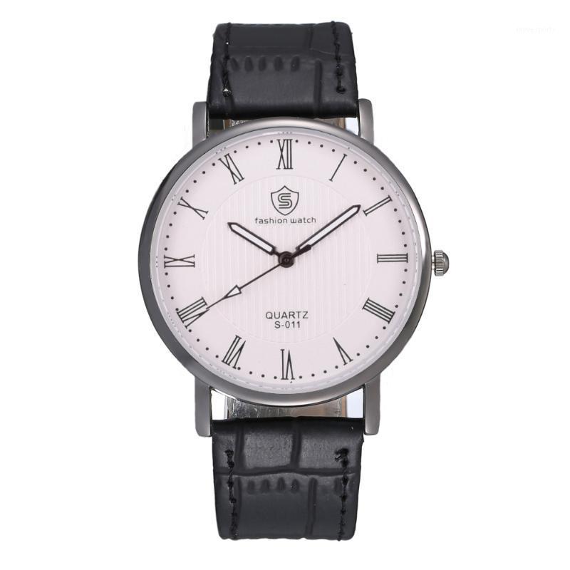 

Wristwatches Men's Business Roman Scale Fashion Belt Watch Men, Brown