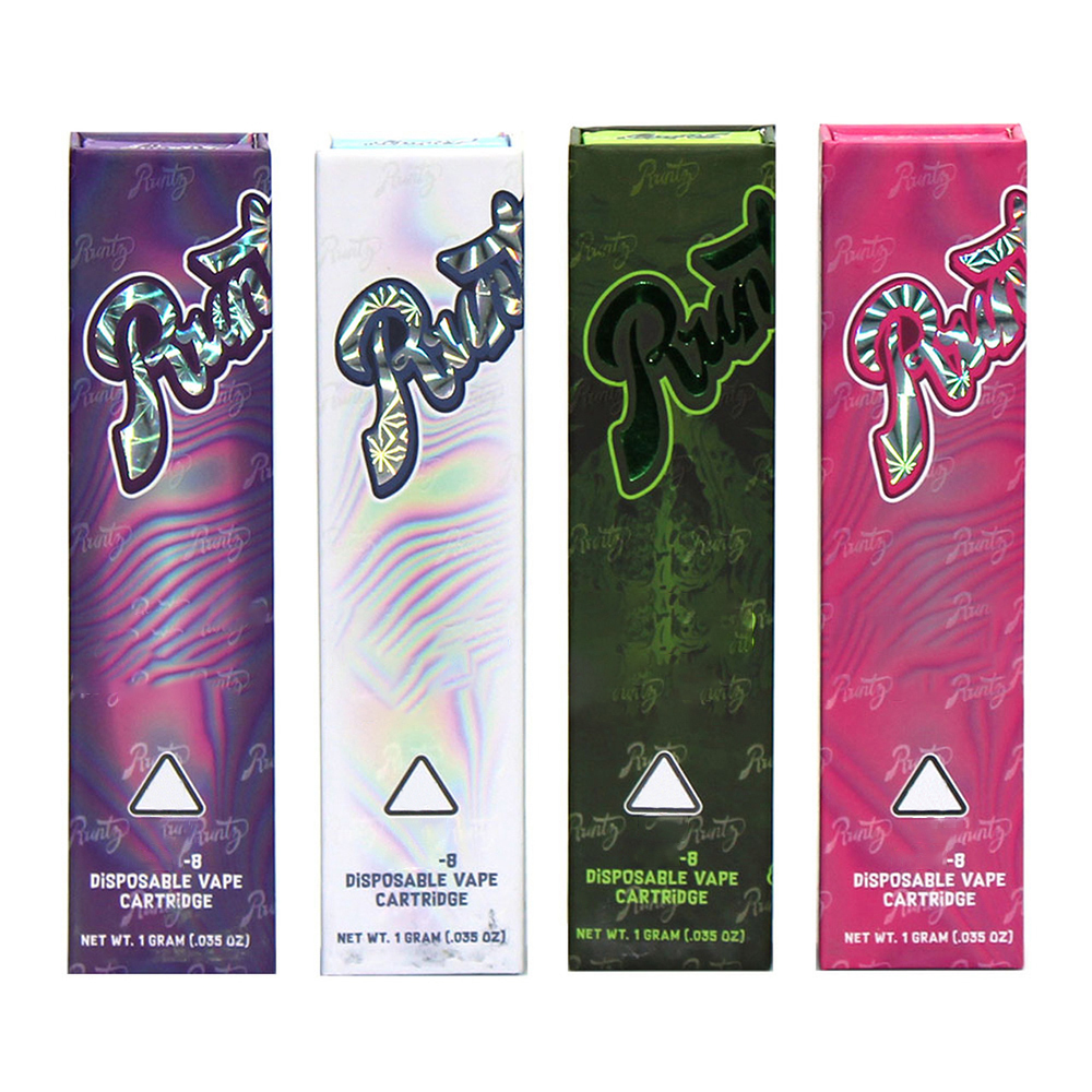 

Runtz Disposable E cigarettes High Potency Vape Pen 1ML 1000mg Empty Oil Cartridge 240mAh Rechargeable Battery Vaporizer Pens Copper Tips Ma