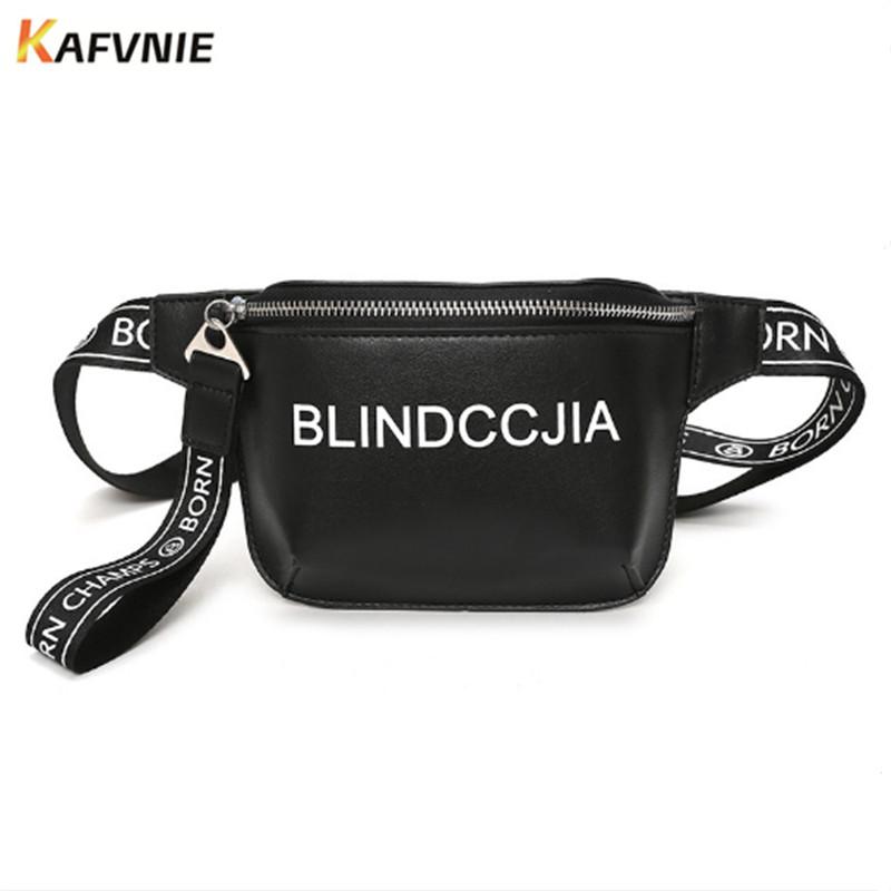 

Waist Bags KAFVNIE Packs Handbags Women Designer Bag Ladys Belt Women's Famous Silver Color Brand Chest 2021, Black