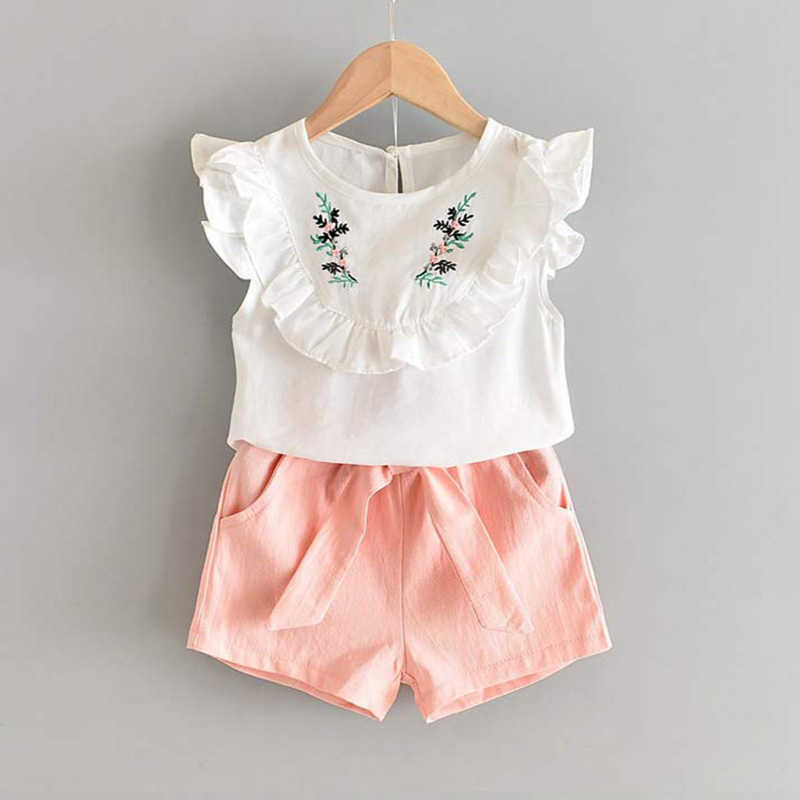 

Bear Leader Girls Clothing Sets Summer Fashion Style Kids Clothes Embroidery T-shirt & Shorts 2Pcs Suit Kids for 3-7 Years 210708, Ax695 green