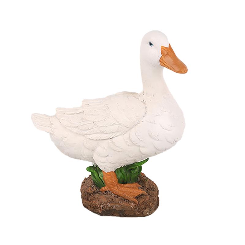 Garden Decorations Simulation Duck Layout Resin Process Ornaments Ducks Sculpture Figurines White Crafts Patio Gardening Supplies Courtyard-image-746208277