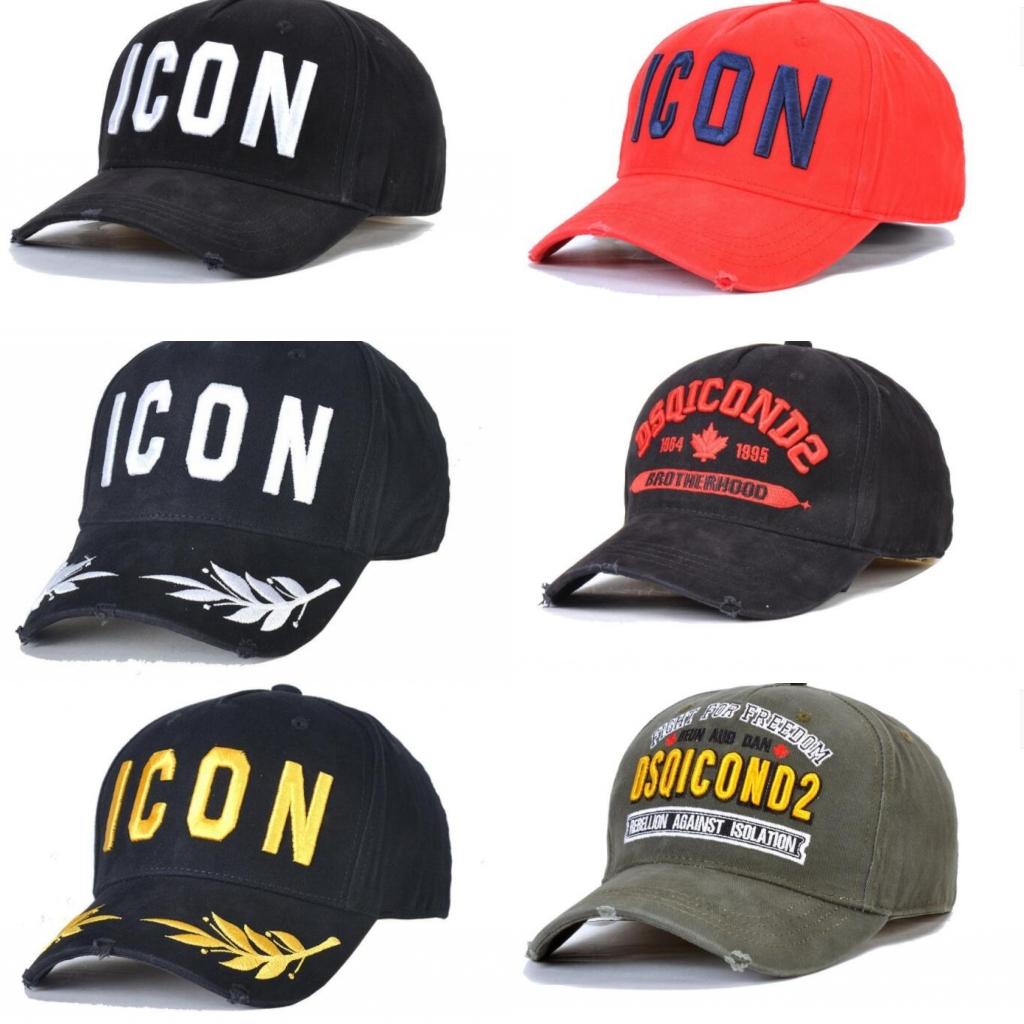 

2021 Sale ICON Mens Designer hats Casquette d2 luxury embroidery cap adjustable 23 color hat behind letter, Blue;gray