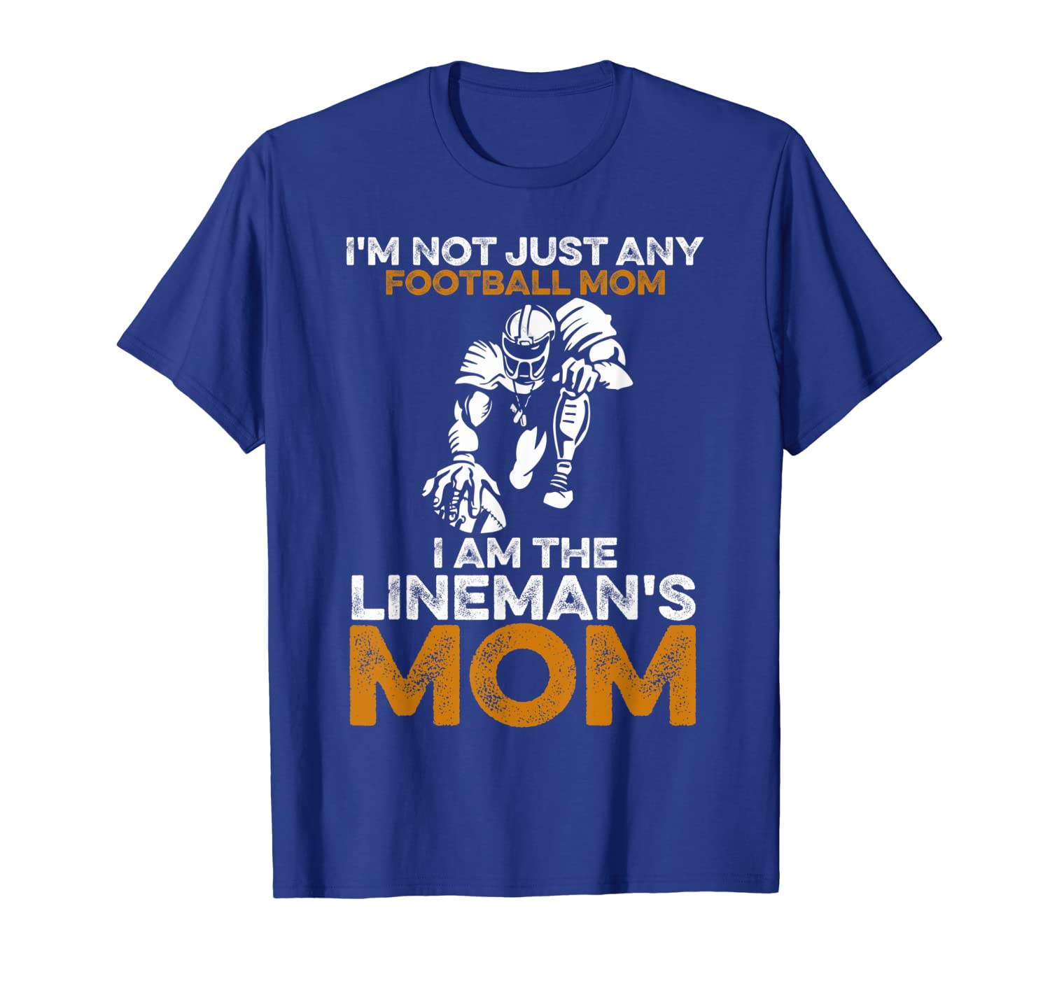 

I am the Lineman's Mom Tshirt Funny Football Sports Gift, White;black