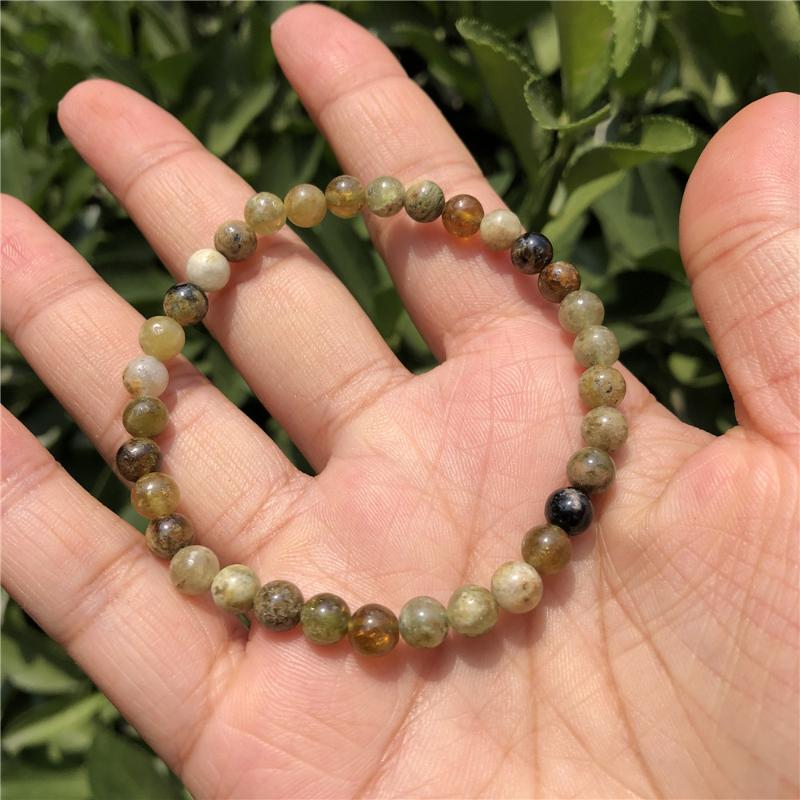 Beaded, Strands Natural Green Garnet Bracelet Round Beads Crystal Healing Stone Fashion Jewelry Gift For Women-image-710761034