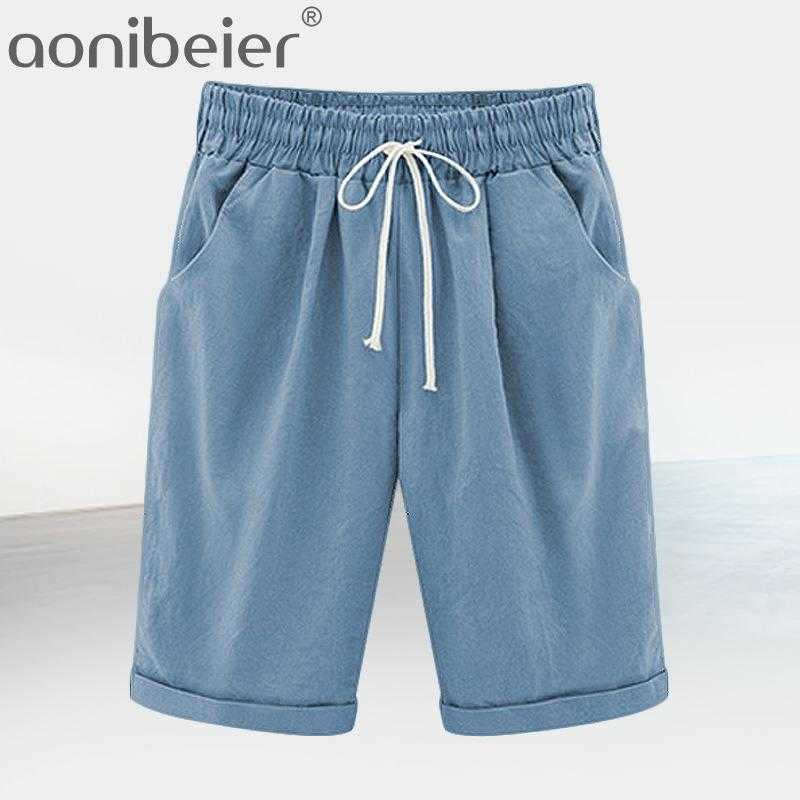 

Women' Lace-Up Urban Beach Shorts 2 Pockets High Waist Solid Casual Streetwear Summer Women Plus Size Drawstring Pant 210604, Black