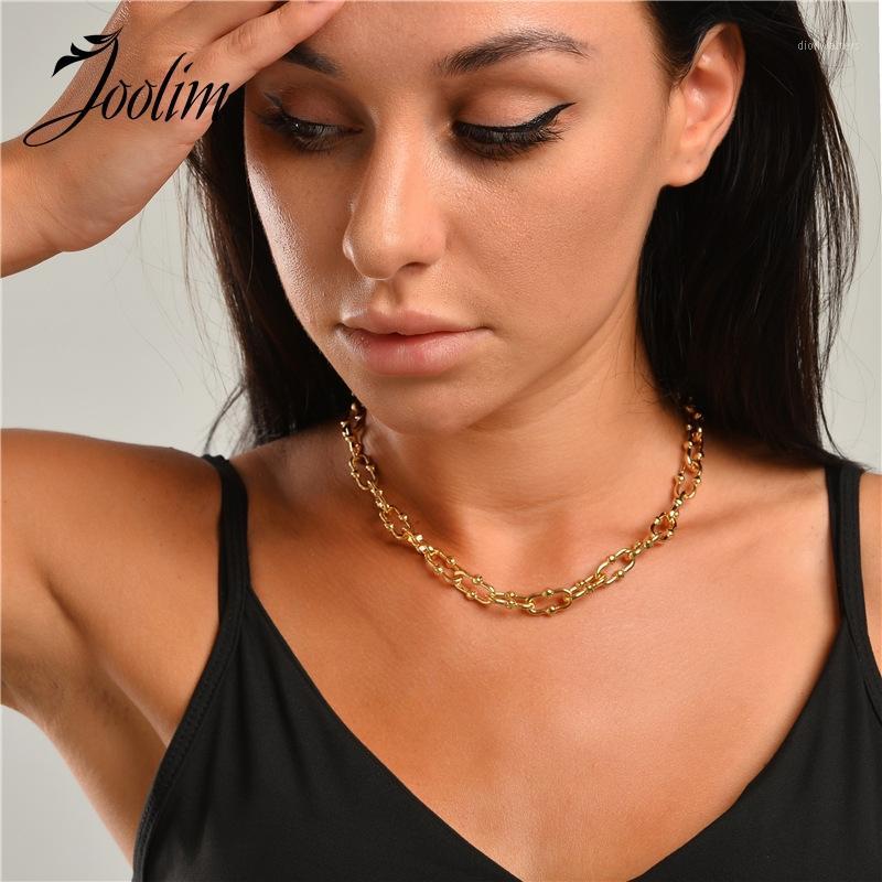 

Joolim Jewelry Wholesale Paper Pin Link Chain Necklace Alloy Chains