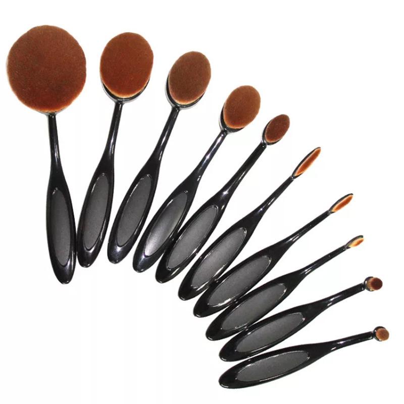 

Makeup Brushes 10pcs Soft For Foundation Powder Blush Eyebrow Eyeshadow Blending Make Up Brush Oval Cosmetic Tool