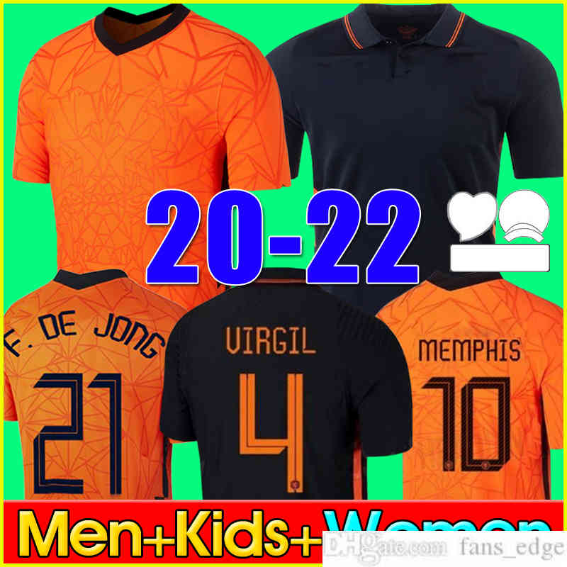 

2021 Netherlands soccer shirt MEMPHIS DE JONG Holland DE LIGT STROOTMAN VAN DIJK VIRGIL 2022 football jersey Adult men+ women + kids kit, P09 2021 home fans women