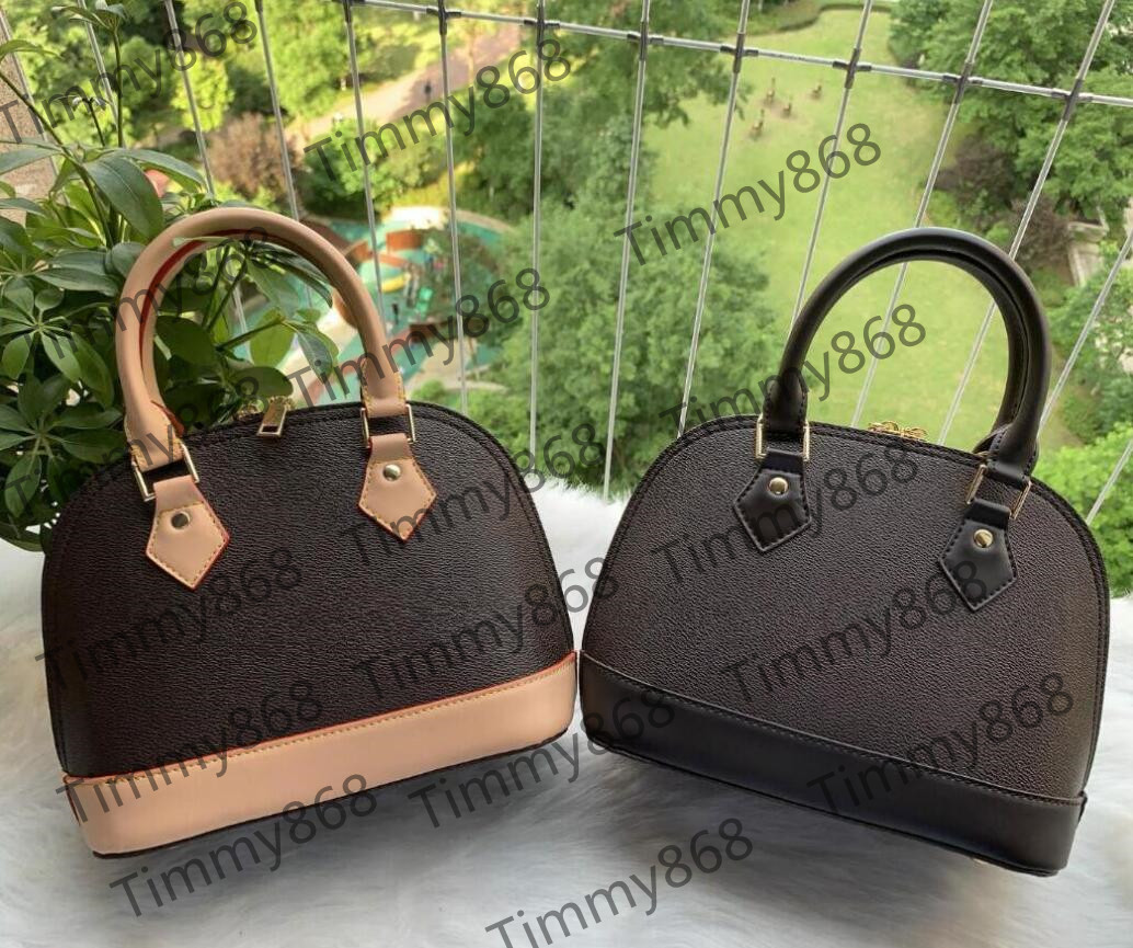 

High quality Women Handbag alma bb shell bag handle cute bag Damier Ebene cross body bag patent leather Messenger handbags totes with lock, Pay extra freight(no order;not choose)