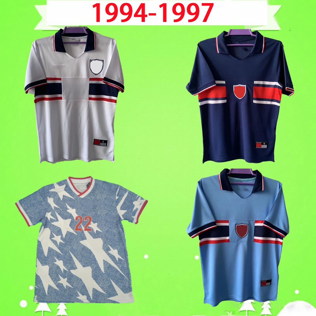 

America retro soccer jersey 1994 1995 1996 1996 1997 classic football shirt vintage 94 95 96 97 national team uniform BALBOA PULISIC RAMOS WEGERLE JONES LALAS SORBER, Retro 1994 home