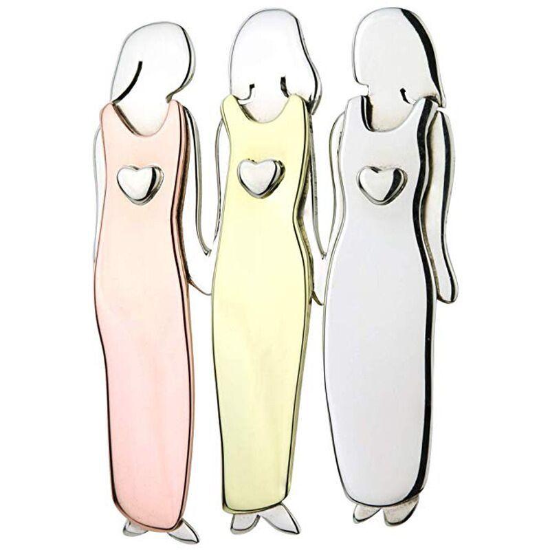 

Pins, Brooches Sister Brooch Sisterhood Tri-Color Durable Metal Christma Gift, Gray