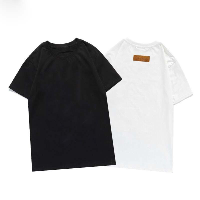 

New luxur embroidery tshirt fashion personalized Men and women Design T-shirts Female Tshirts high quality black and white100%, White;black