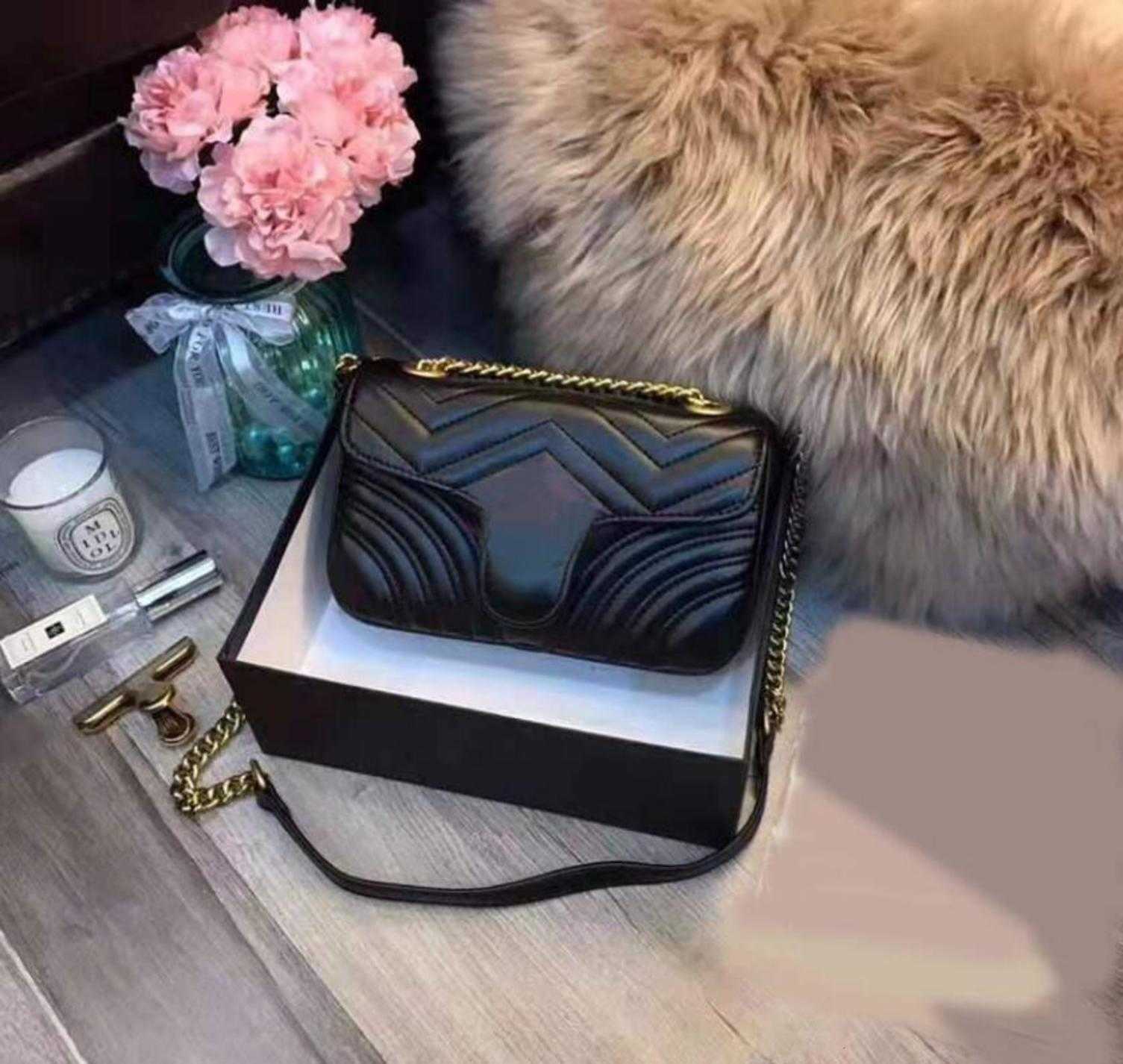 

Top Quality Genuine Leather Handbags 22/26cm Women Gold Tote Shoulder Bags Cross body Messenger Purse 443497, Red