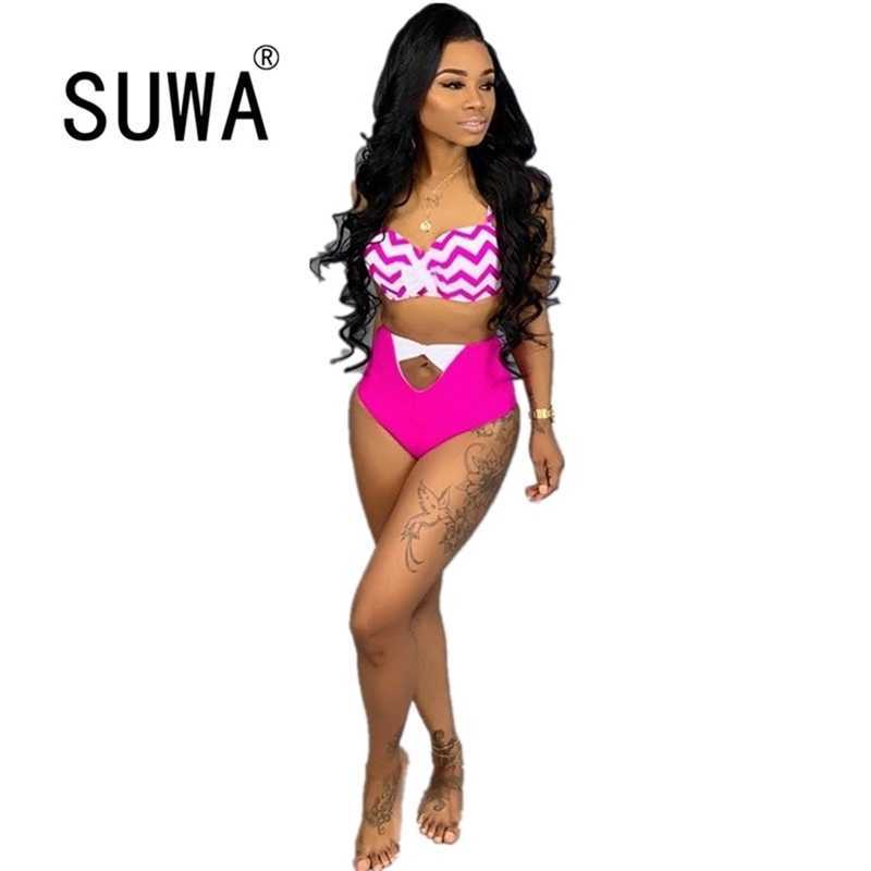 

Loungewear Women Sets Clothes Summer Product Striped Print Bra Top Tank Front Hole Shorts Sexy Club 2 Pieces Outfits 210525, Black