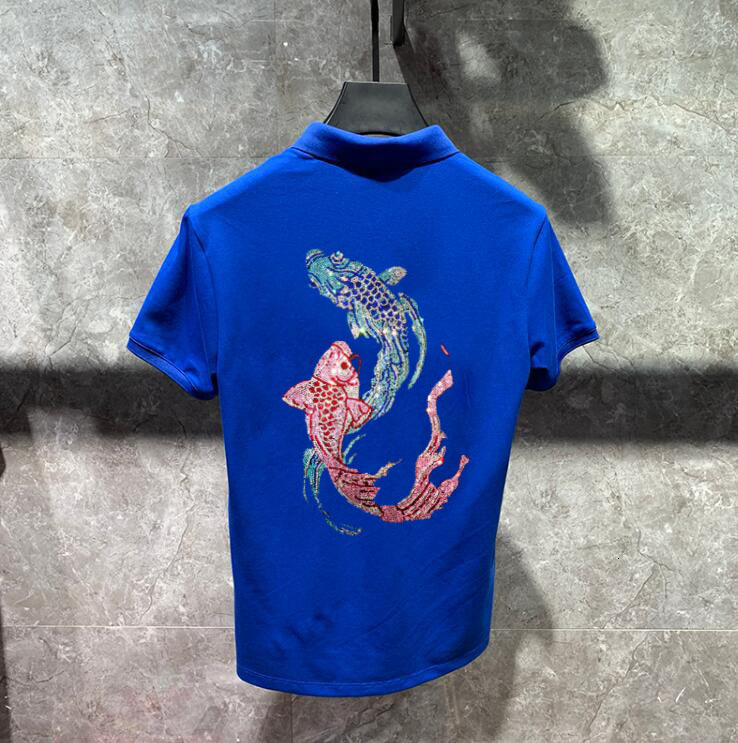 

2021 New Sport for Shirt Short Sleeves Summer Breathable Men's Tops Hot Drill More Size Custom Diamond T-shirt Sto 3wyj, The picture shown