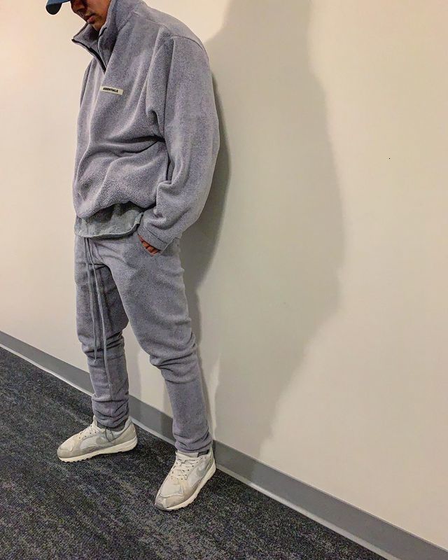 

2021 New Ss 1:1 Quality Fog Essentials Sweatpants Men Women Winter Polar Fleece Warm Fg Hiphop Casual Pants Tracksuit 4rgx