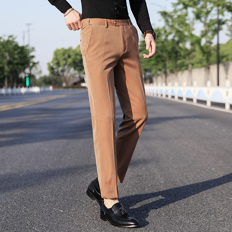 

2022 Men' Pants spring and summer men' casual Korean style straight stretch large size bright color prMen' Clothingom trousers, Same picture color