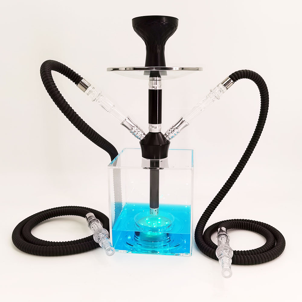 

Hookah Acrylic Quartet Bottle Double Arab Bar with Light Accessories Cigarette Paste