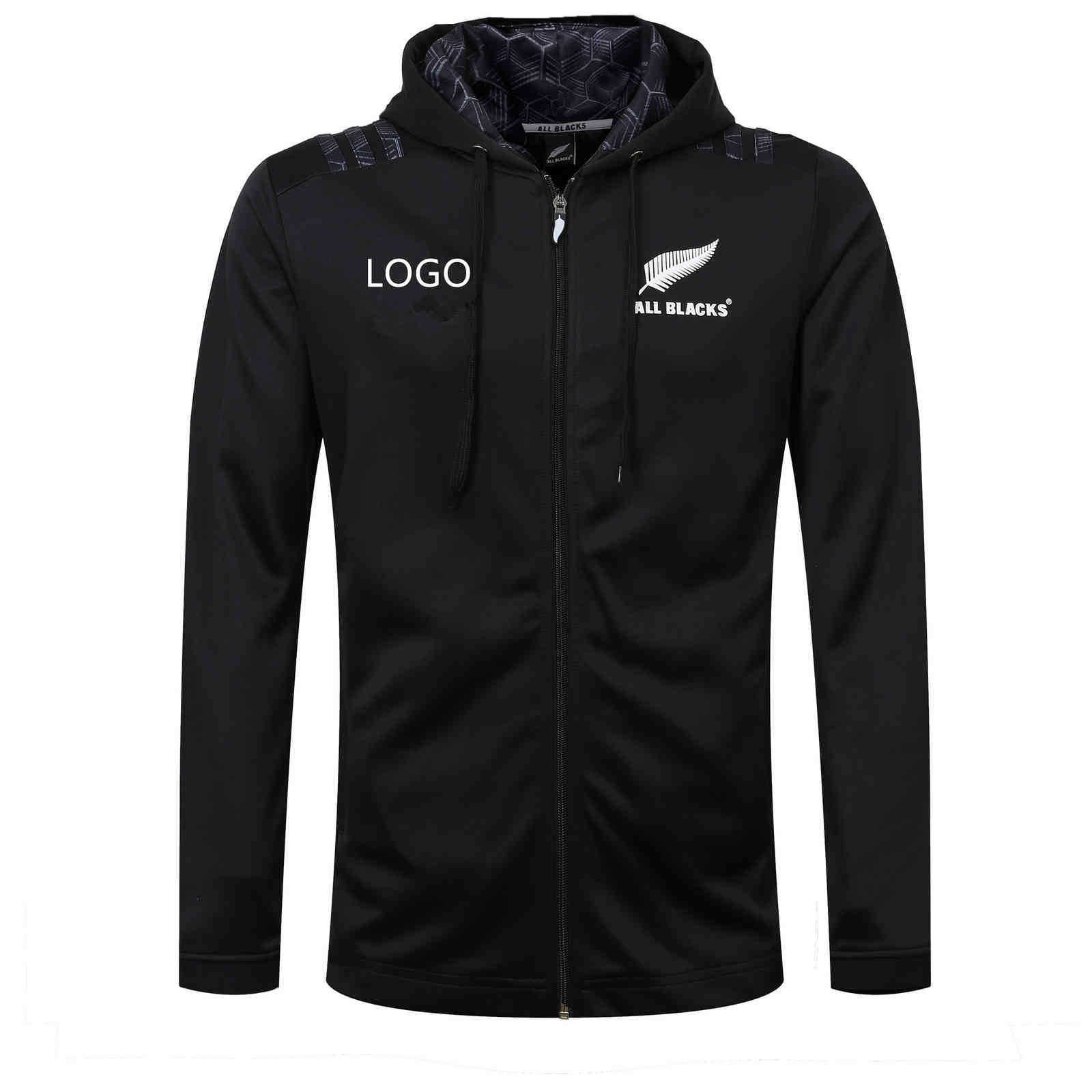 

All black Rugby jacket 18-19 all black Hooded Jacket