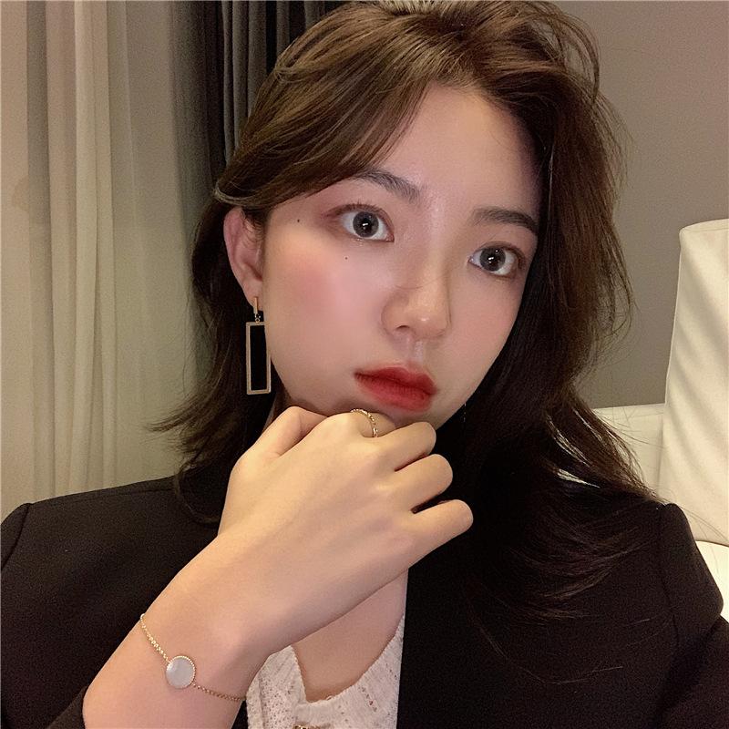 

Dangle & Chandelier Aretes De Mujer Modernos 2021 Brincos Hoop Earrings Creoles D Oreilles Femme Orecchini Argento Rectangular