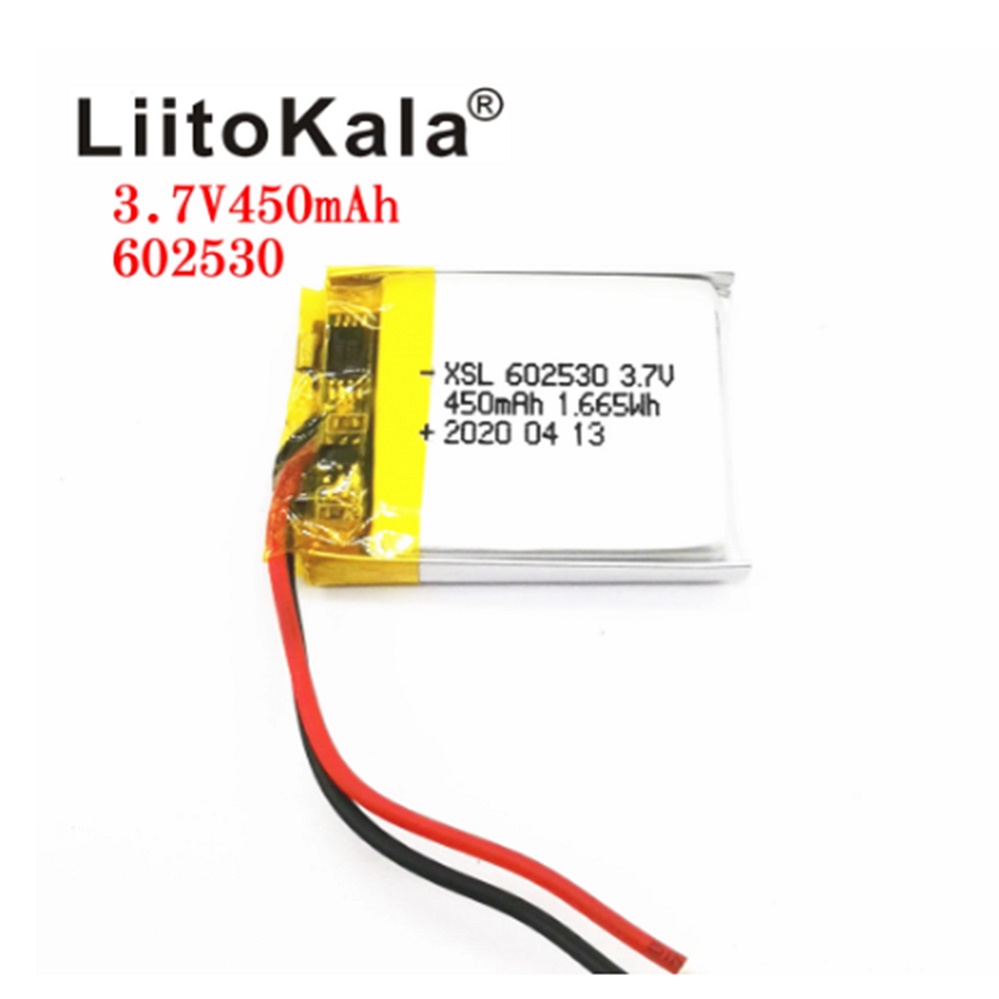 

2021 XSL 3.7V 602530 450mAh Lithium Ion Polymer Battery For MP4 MP5 GPS PSP Smart Watch Driving Recorder