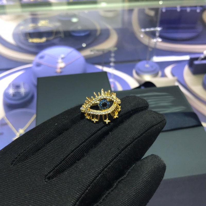 

Cluster Rings UMGODLY Lucky Eyes Finger Ring Gold Color Cubic Zirconia Stones Women Girls Fashion Jewelry