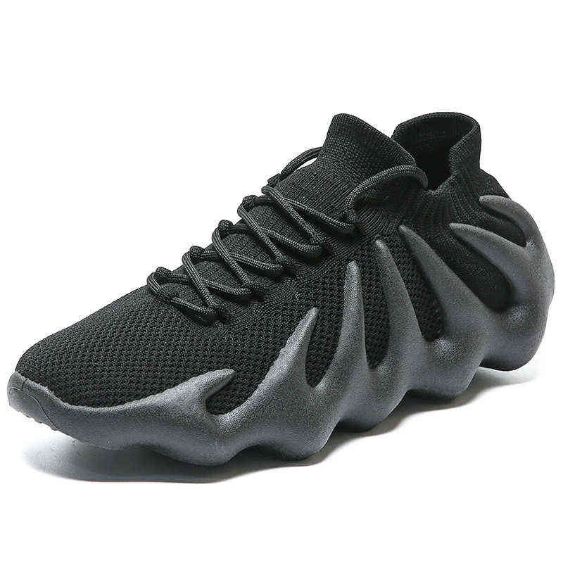

2021 Summer and Autumn Volcanic Coconut Shoes Men's 450 Octopus Flying Woven Breathable Sports Couple's, Black
