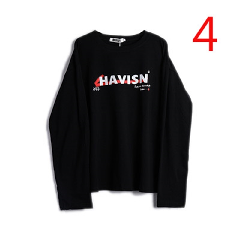 

2021 New Long-sleeved T-shirt Men's Autumn Korean Version of the Trend Loose Wild Leisure Wdoa