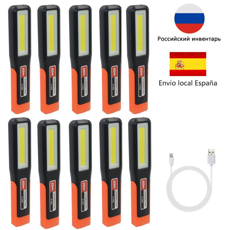 

20X 6X COB LED Working Inspection Light 18650 USB Rechargeable Camping Emergency Lights Lantern Red Strobe Warning Lamp 4Modes