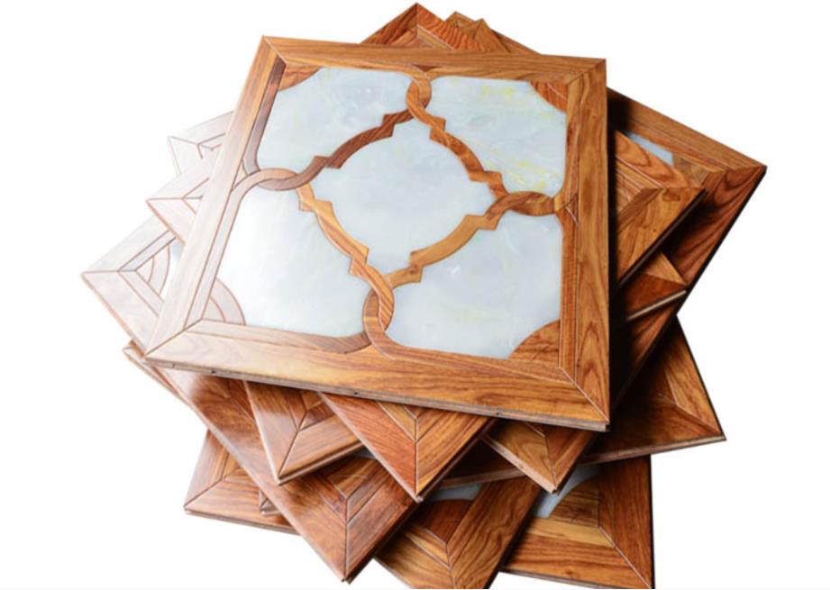 Jade Marble kosso hardwood flooring parquet tile luxurious villas decoration inner background wall panels art marquetry medallion border timber f-image-404169604