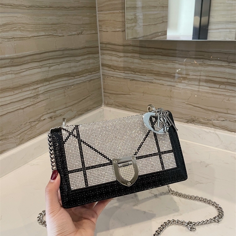 

New shoulder bags Women handbag Crossbody bag brands designer handbags 2021 high quality flower printing bag purse 21 13 6cm 0206, Black